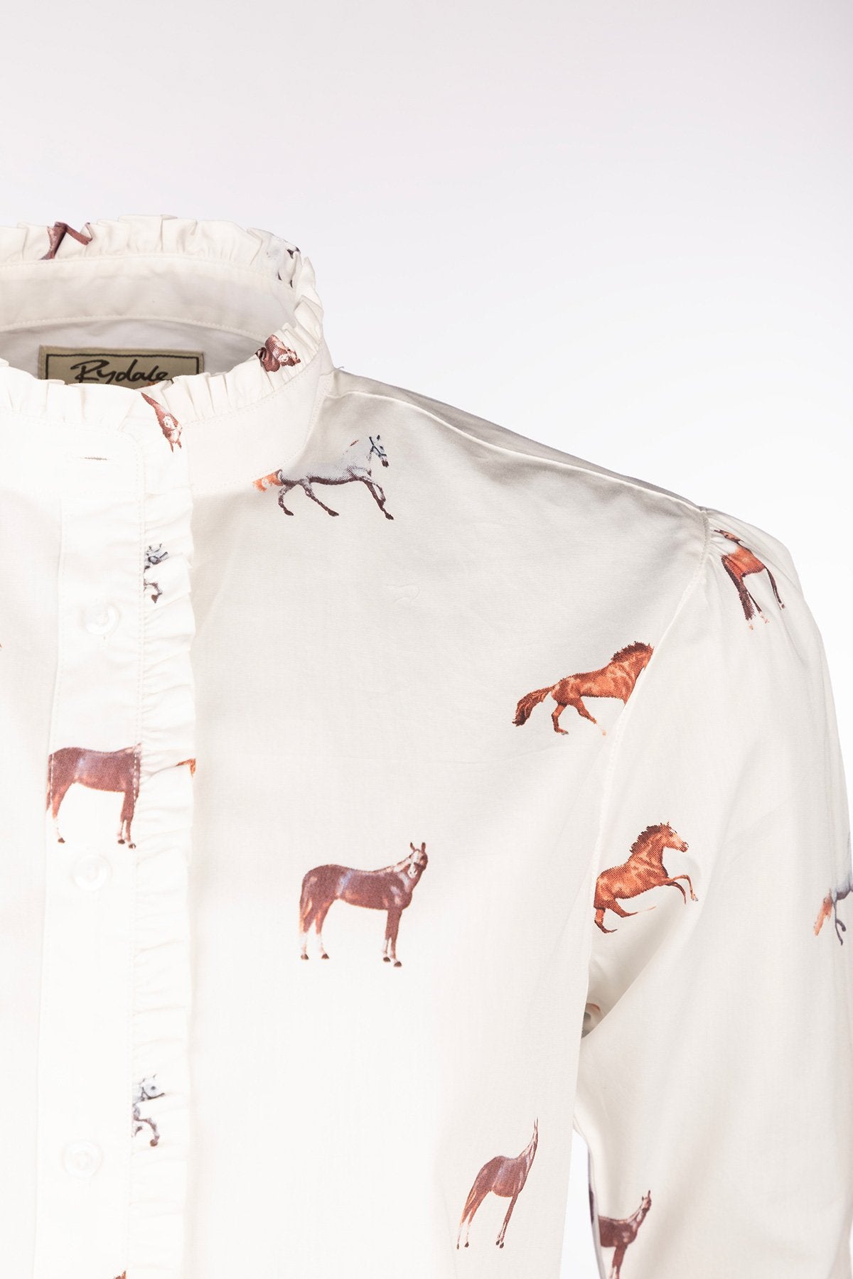 Rydale Ladies Ruffled Short Sleeved Shirt - Wistow