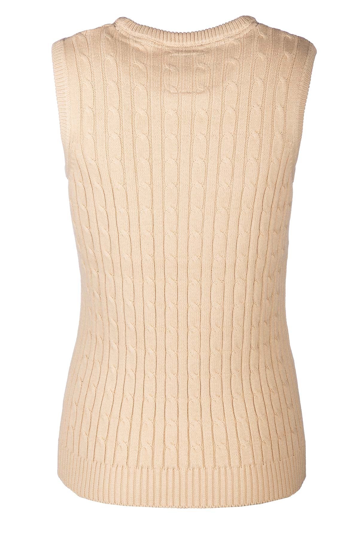 Rydale Ladies Crew Neck Cable Knit Vest - Emma