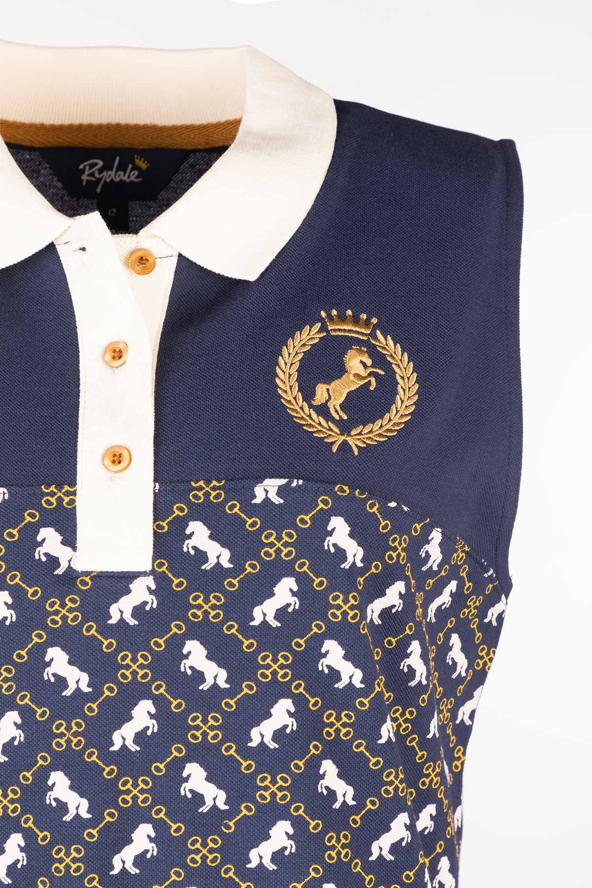 Rydale Ladies Snaffle Sleeveless Equestrian Polo Shirt