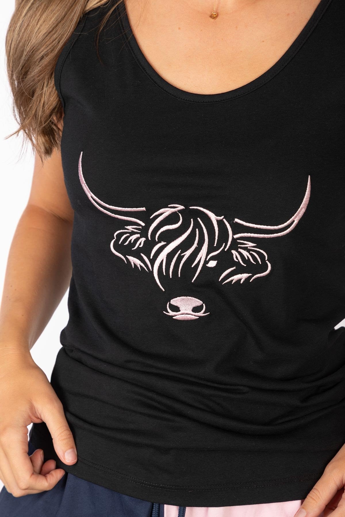 Rydale Ladies Cow Pattern Vest Top - Byland