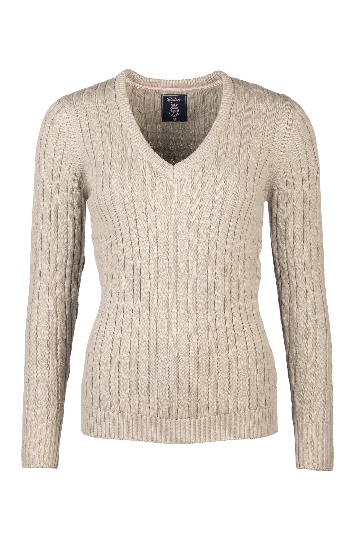 Rydale Ladies V Neck Cable Knit Jumper - Emma