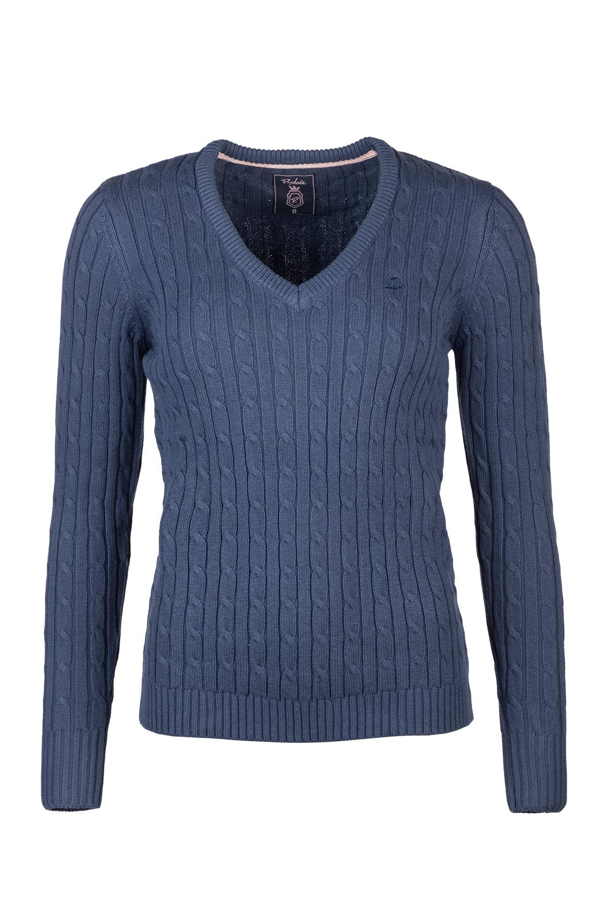 Rydale Ladies V Neck Cable Knit Jumper - Emma