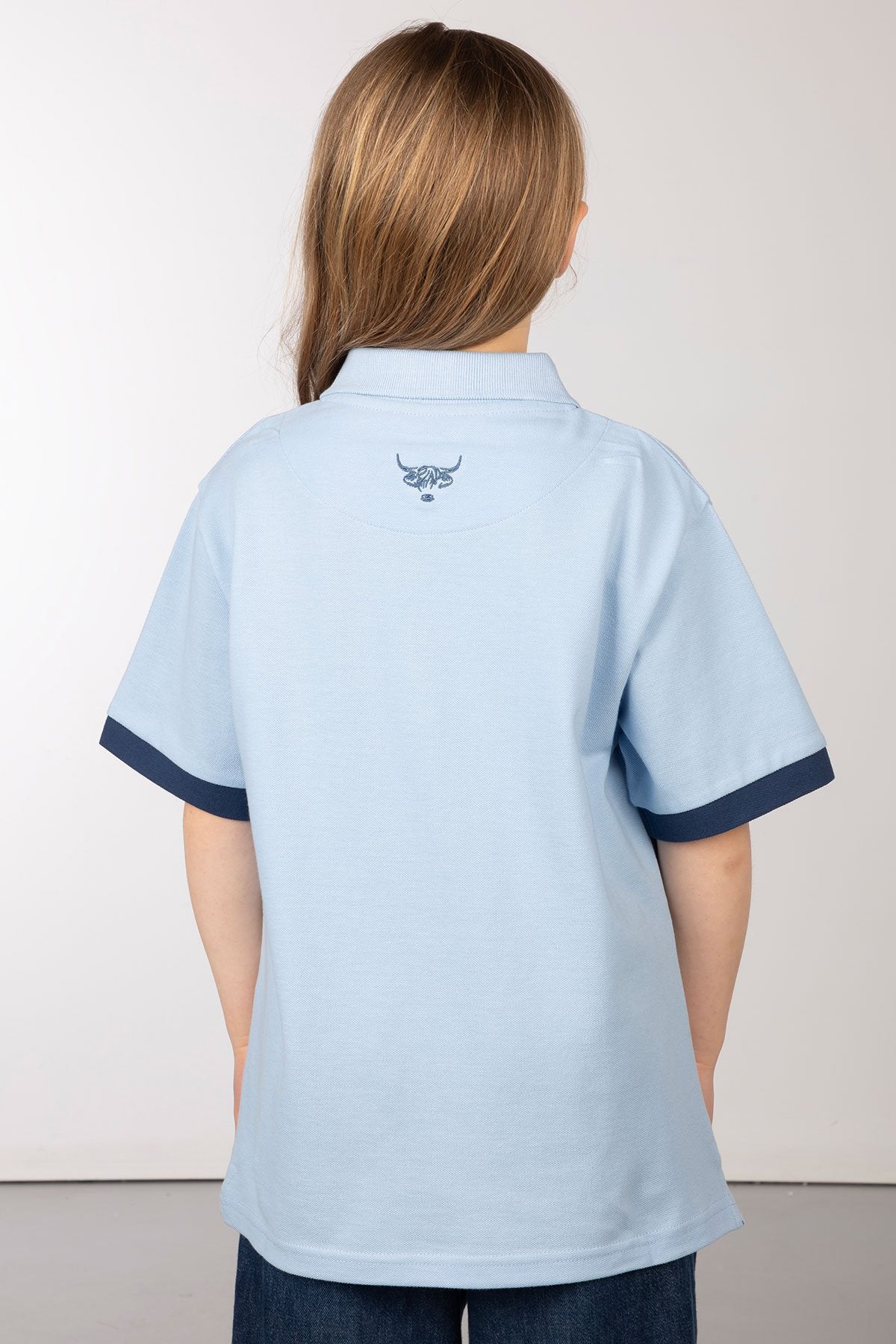 Rydale Girls Highland Cow Polo Shirt