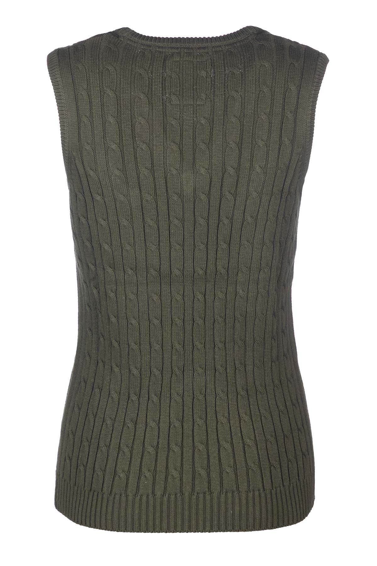 Rydale Ladies V Neck Cable Knit Vest- Emma