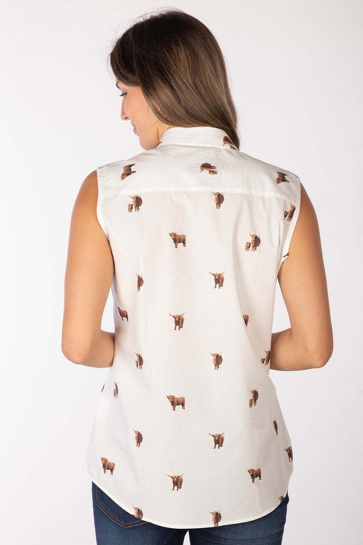 Rydale Ladies Sleeveless Shirt With Collar - Wistow II