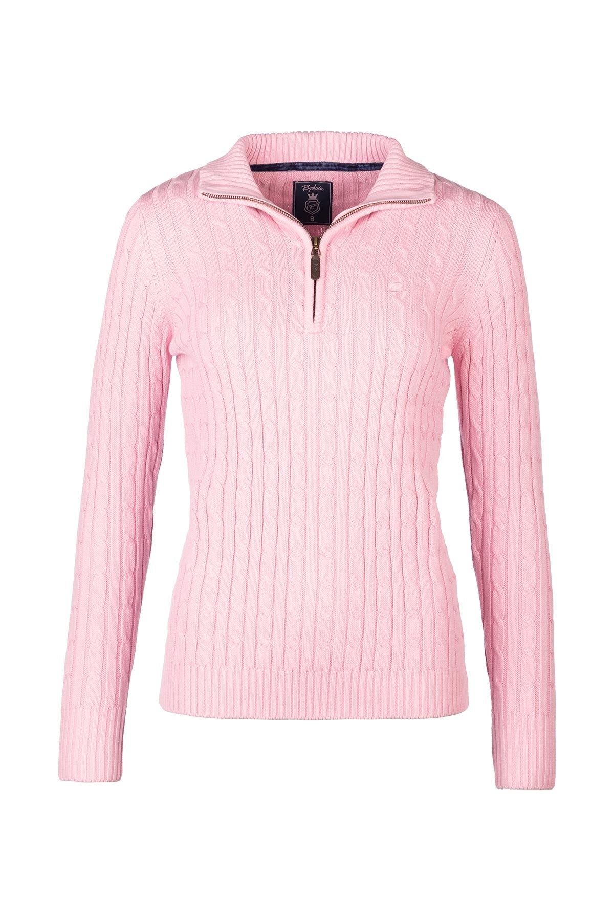 Rydale Ladies Quarter Zip Cable Knit Jumper - Emma