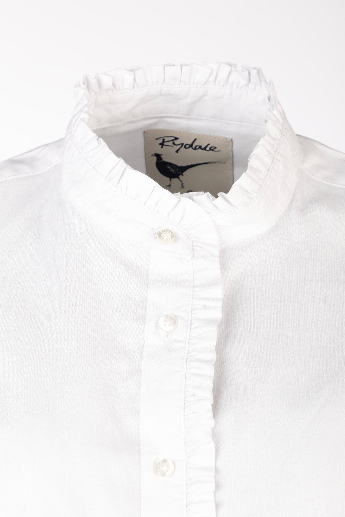 Rydale Ladies Oxford Cotton Ruffled Shirt - Ivy
