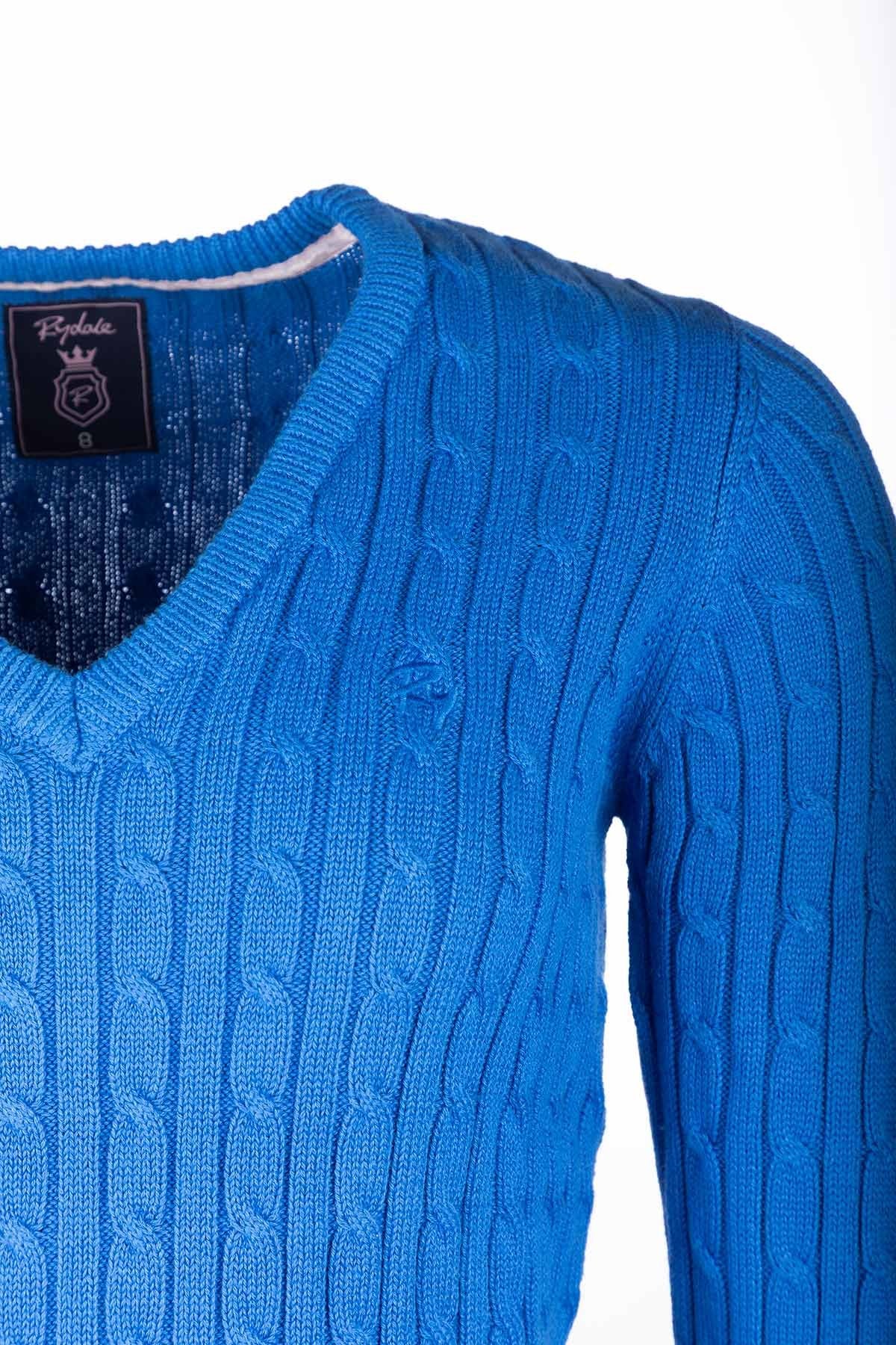Rydale Ladies V Neck Cable Knit Jumper - Emma
