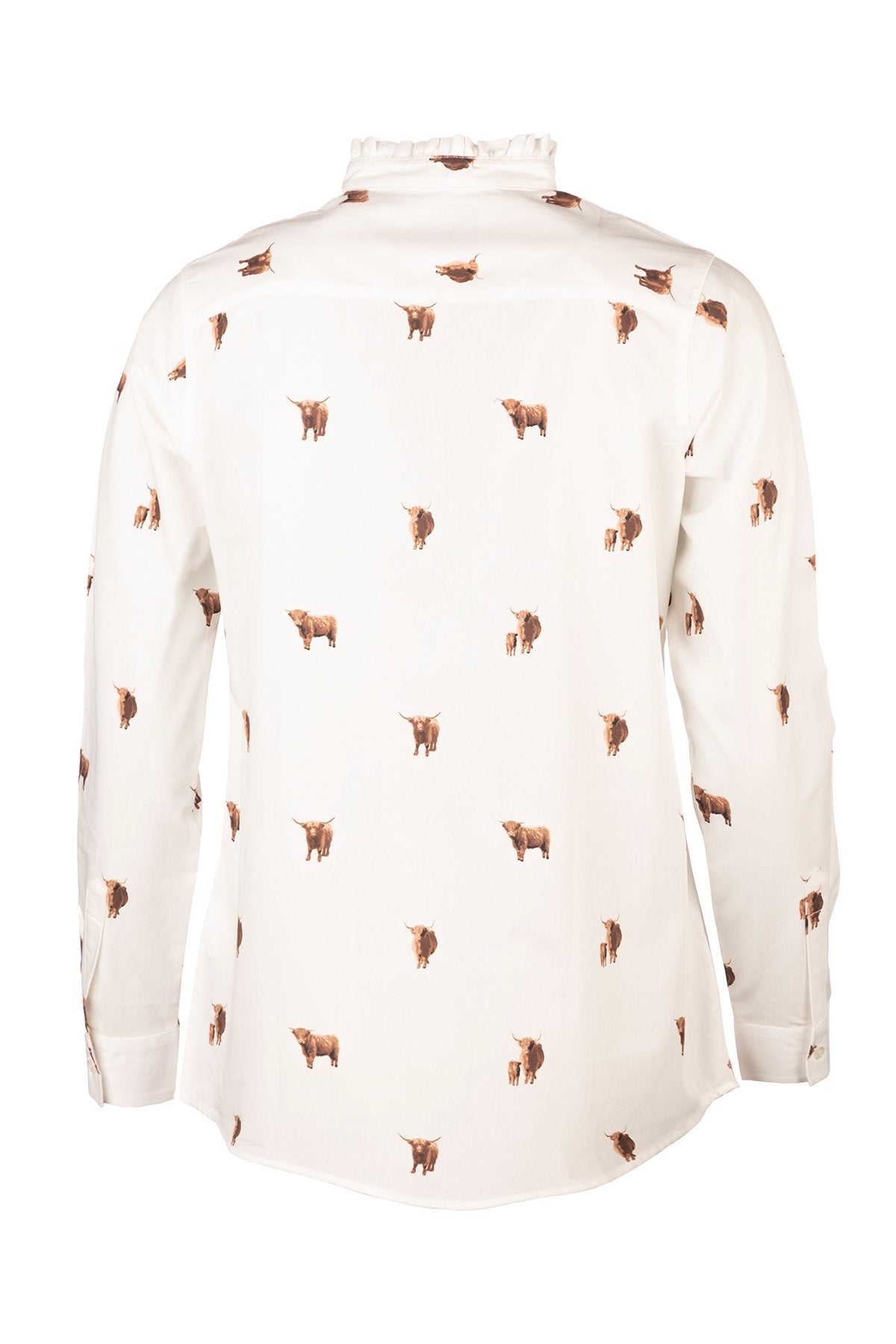 Rydale Ladies Oxford Cotton Ruffled Shirt - Ivy