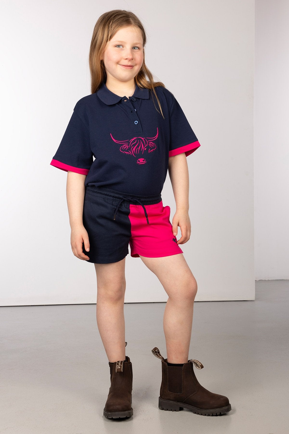 Rydale Girls Quartered Rugby Shorts - Kirby