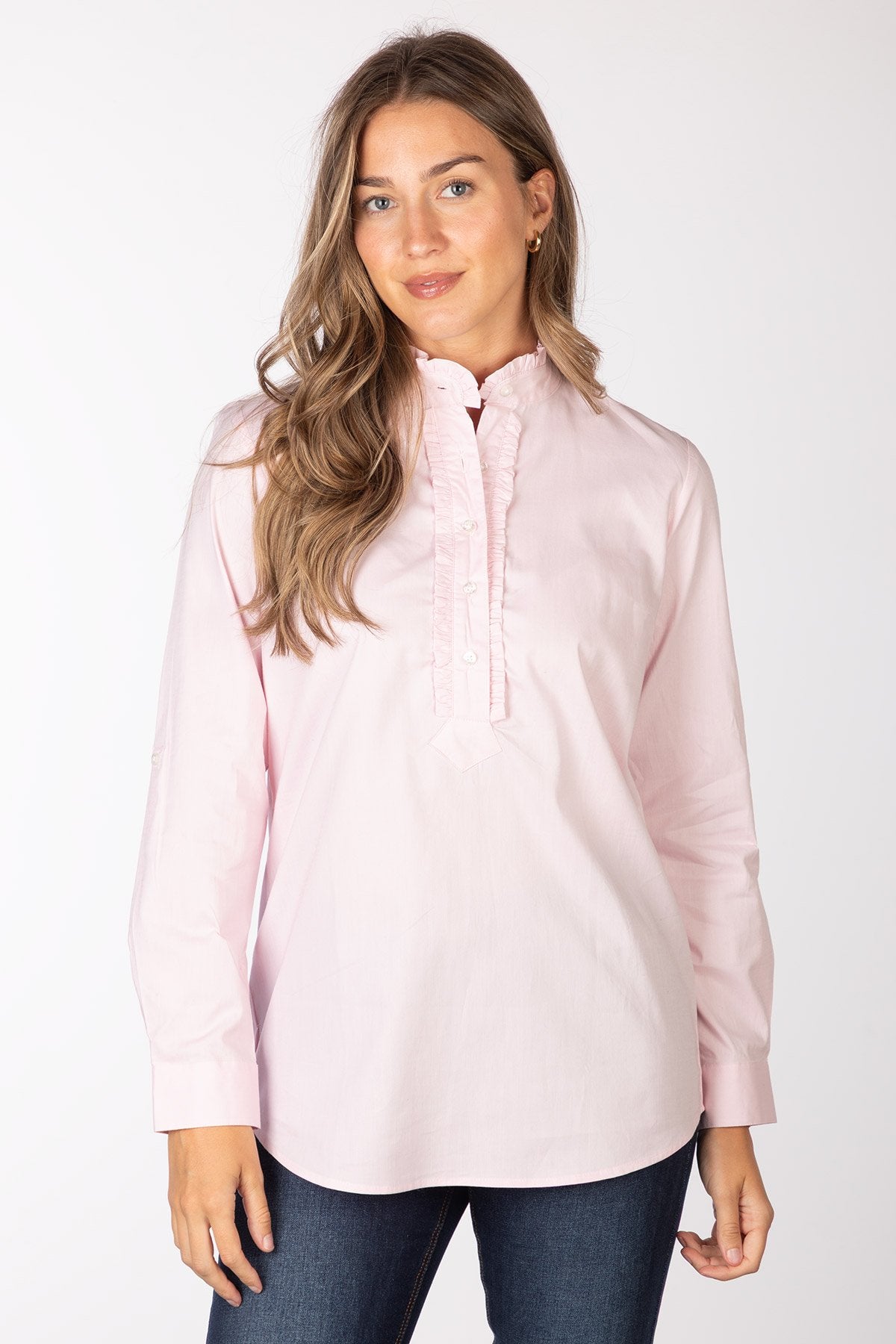 Rydale Ladies Overhead Ruffled Shirt - Ivy