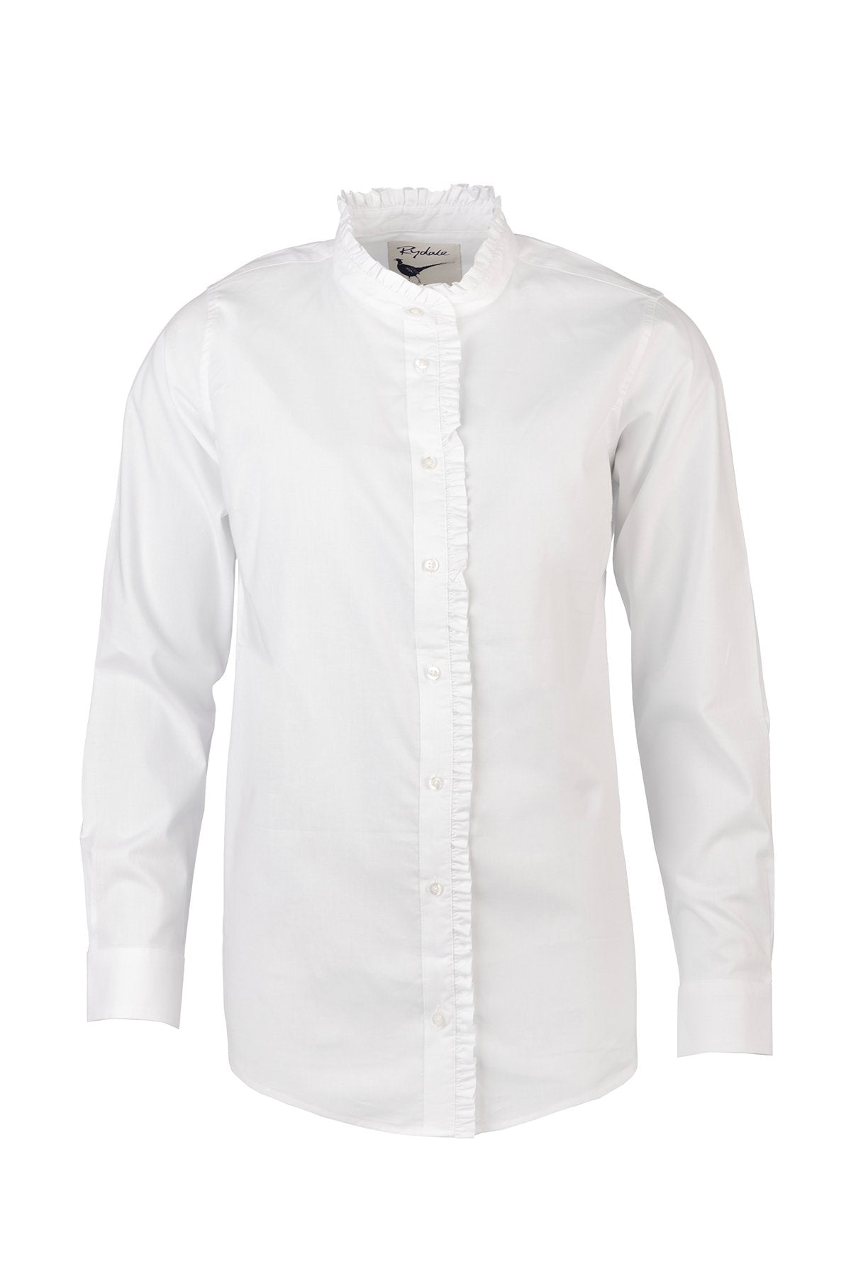 Rydale Ladies Oxford Cotton Ruffled Shirt - Ivy