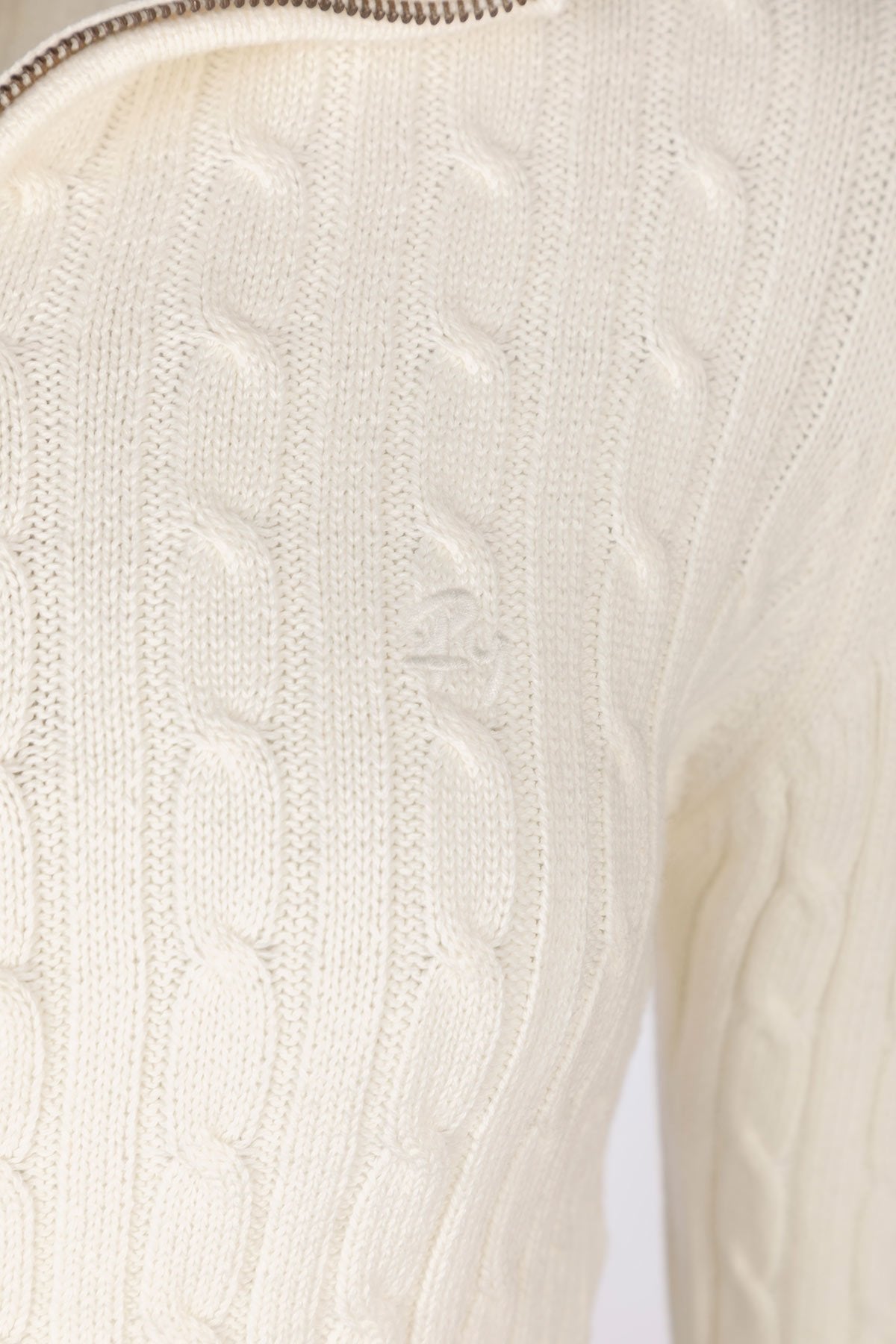Rydale Ladies Quarter Zip Cable Knit Jumper - Emma
