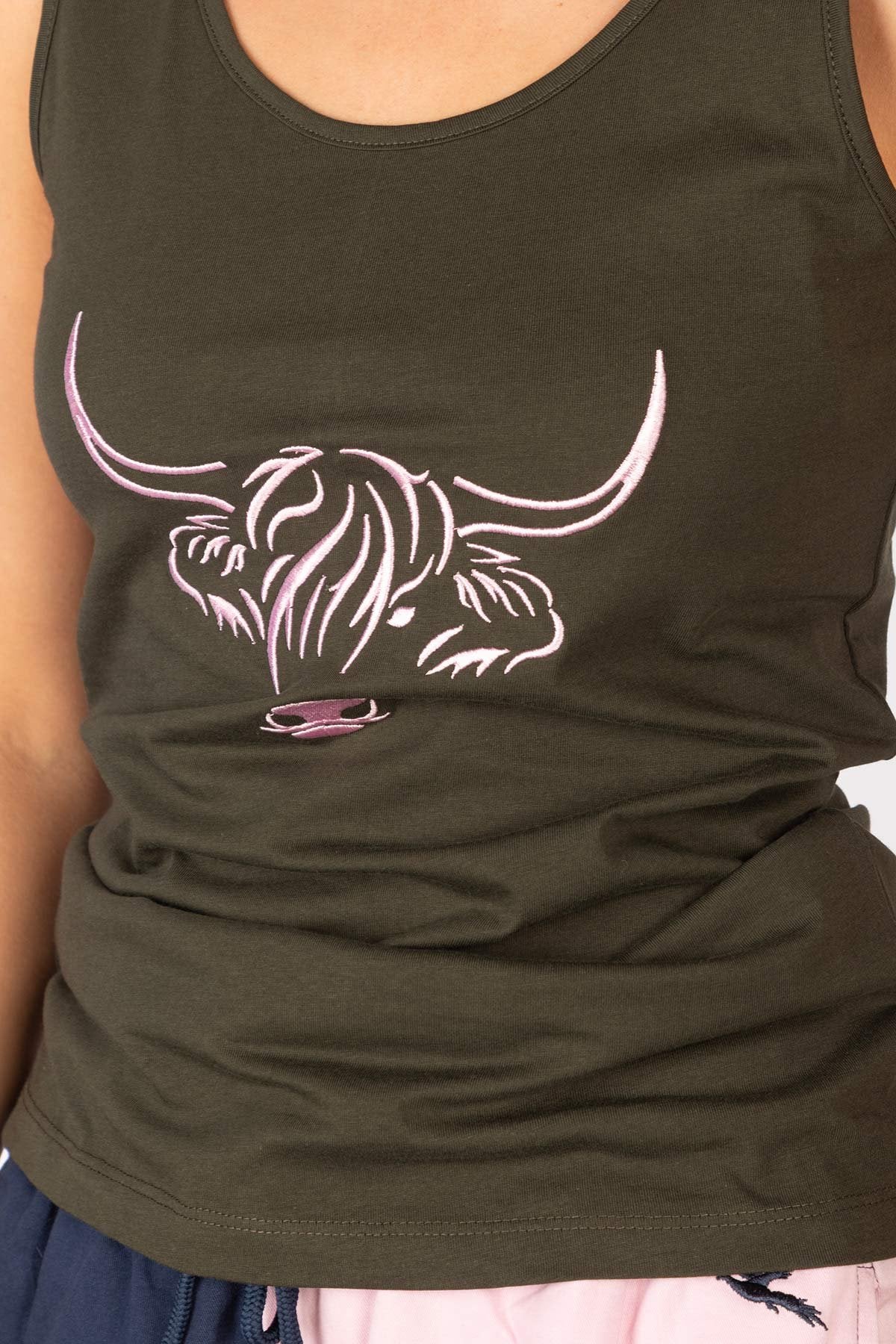 Rydale Ladies Cow Pattern Vest Top - Byland