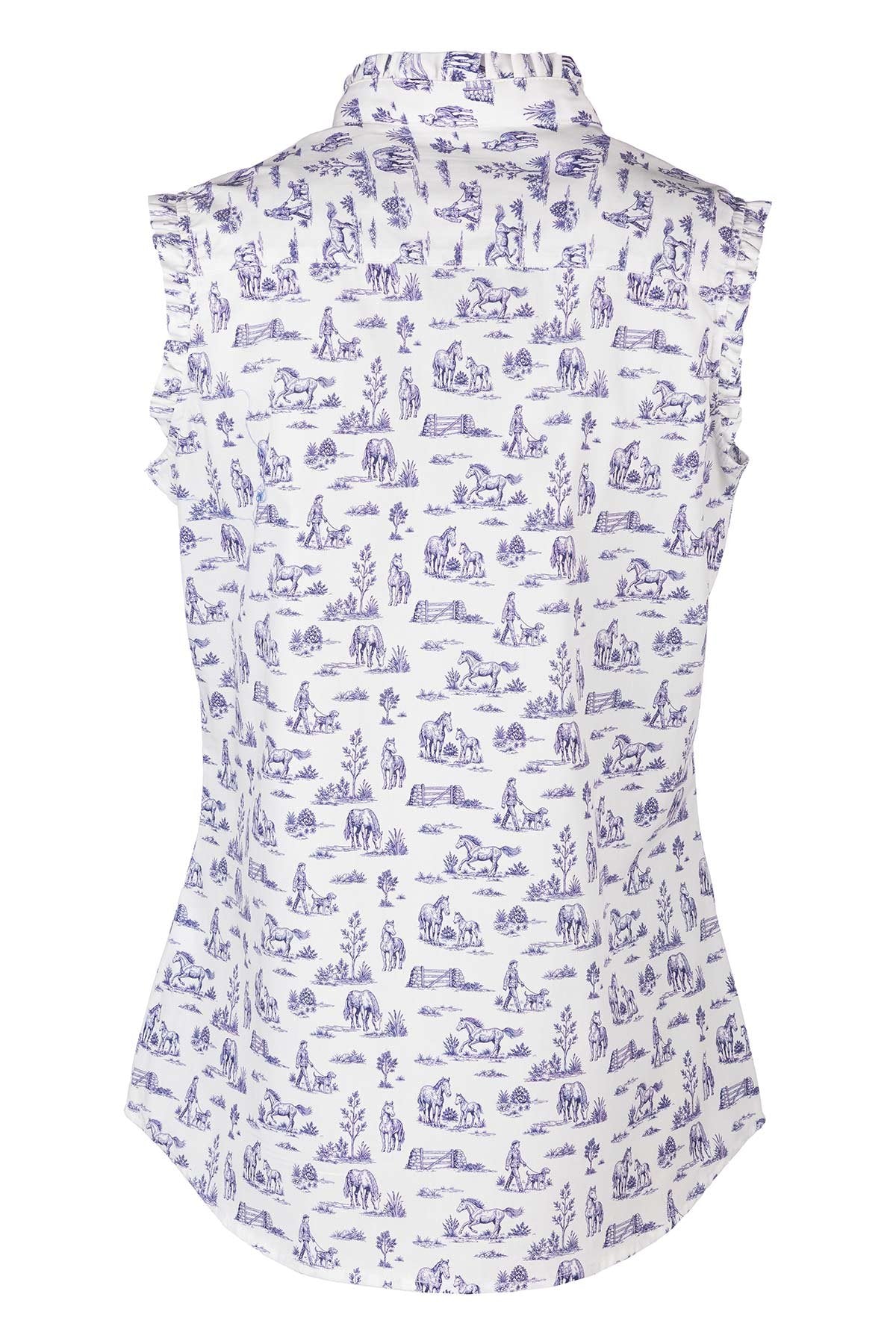 Rydale Ladies Ruffled Sleeveless Shirt - Ivy