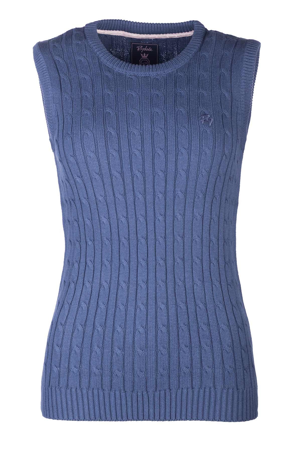 Rydale Ladies Crew Neck Cable Knit Vest - Emma