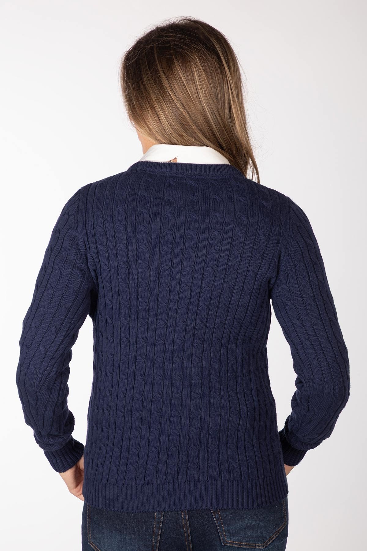 Rydale Ladies Crew Neck Cable Knit Jumper - Emma