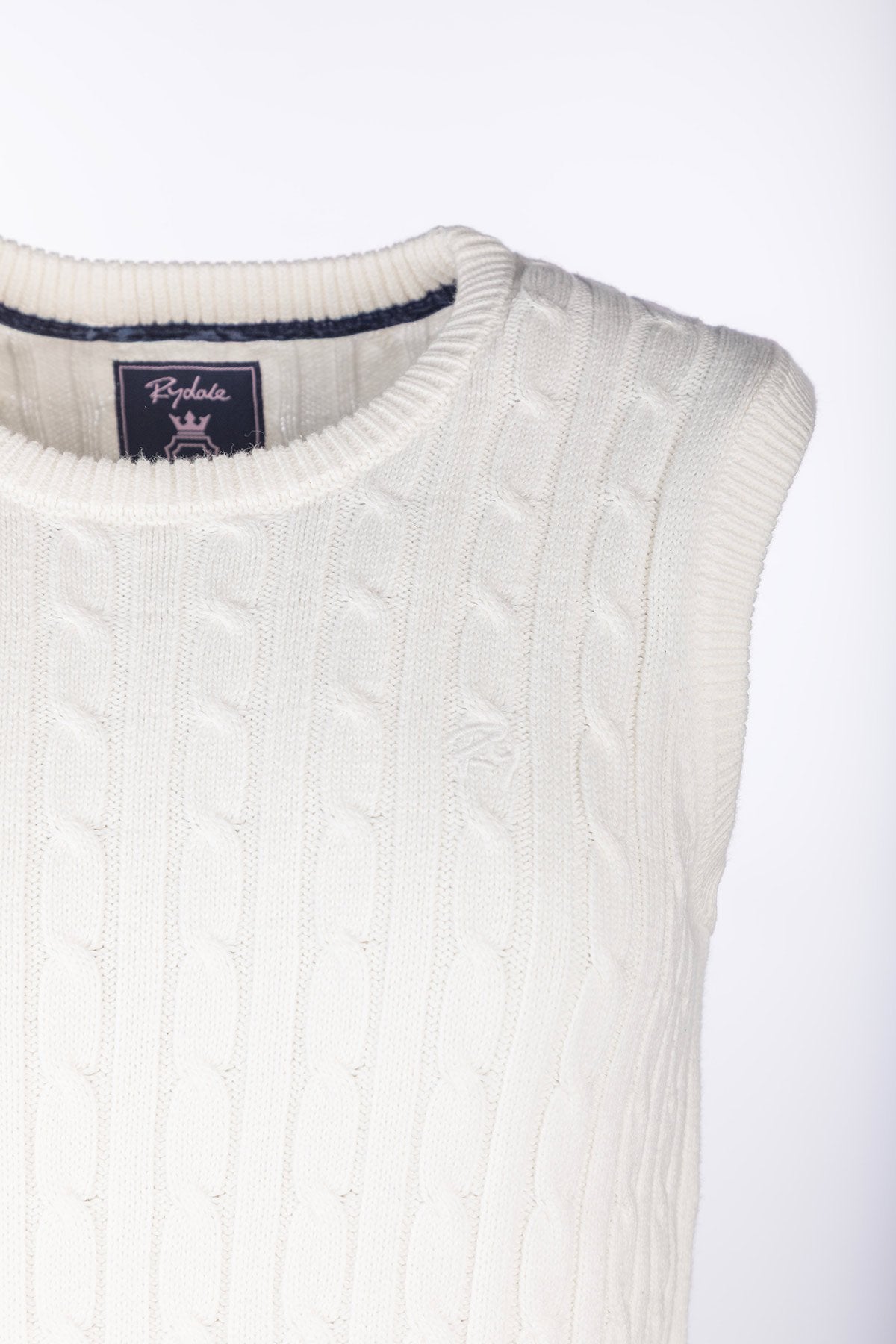 Rydale Ladies Crew Neck Cable Knit Vest - Emma