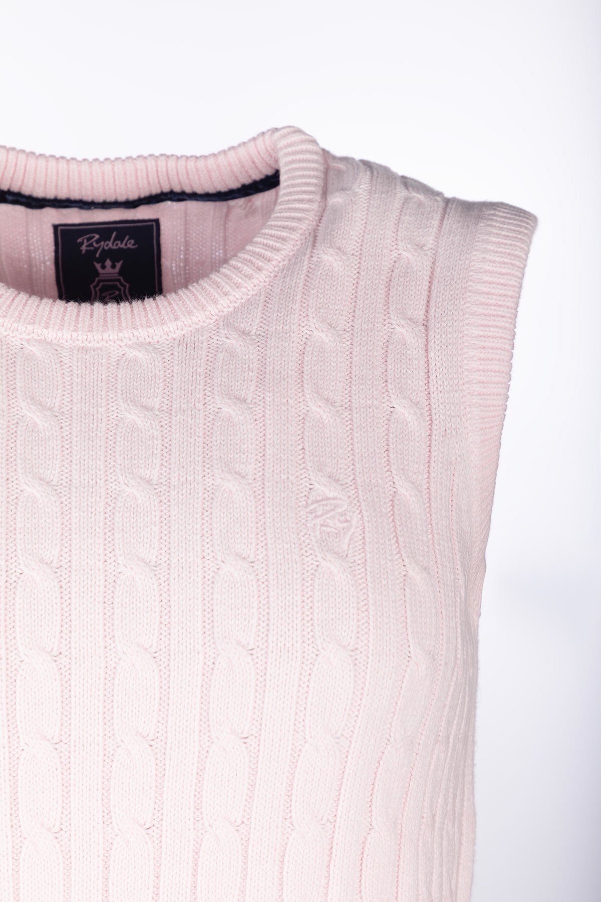 Rydale Ladies Crew Neck Cable Knit Vest - Emma