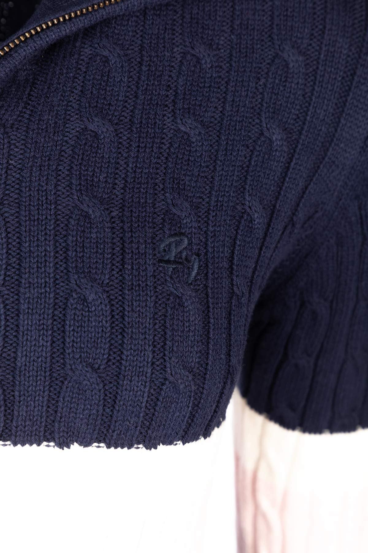 Rydale Ladies Striped Quarter Zip Jumper - Bramham