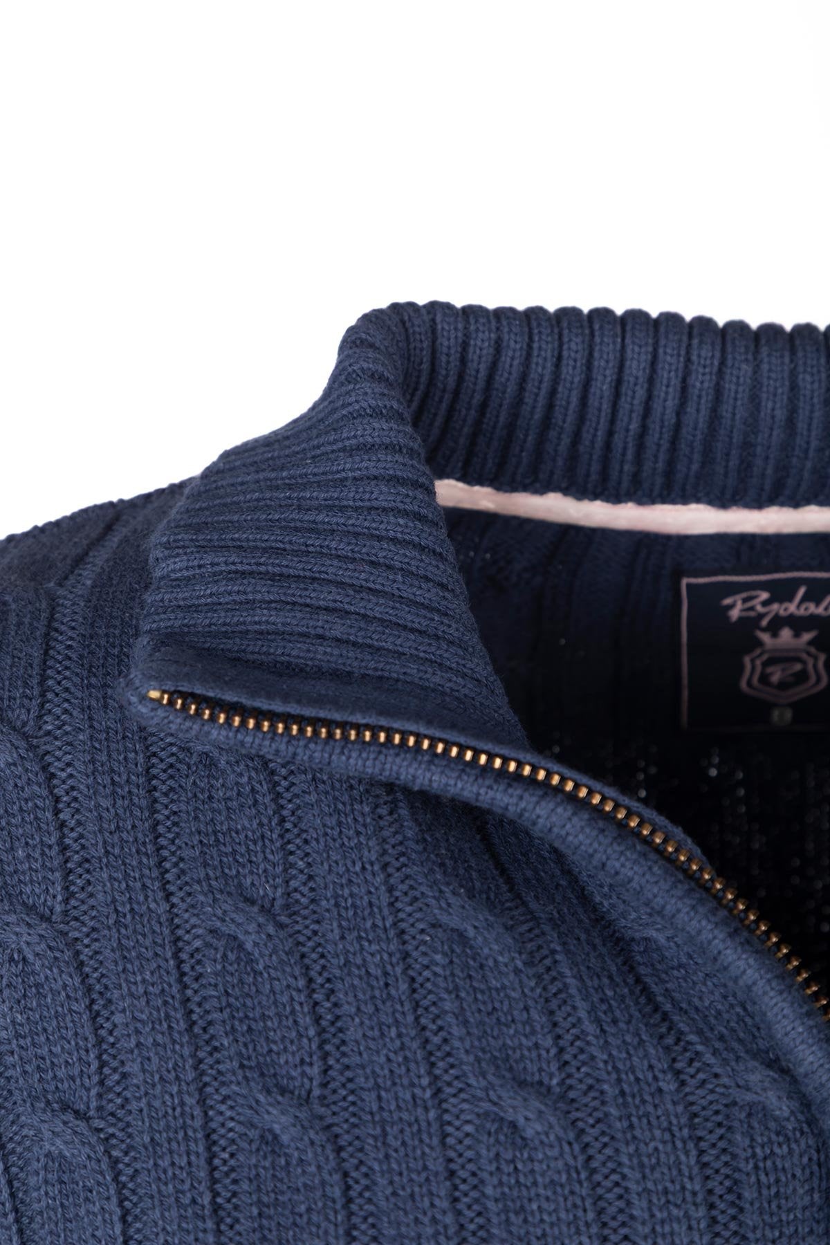 Rydale Ladies Quarter Zip Cable Knit Jumper - Emma