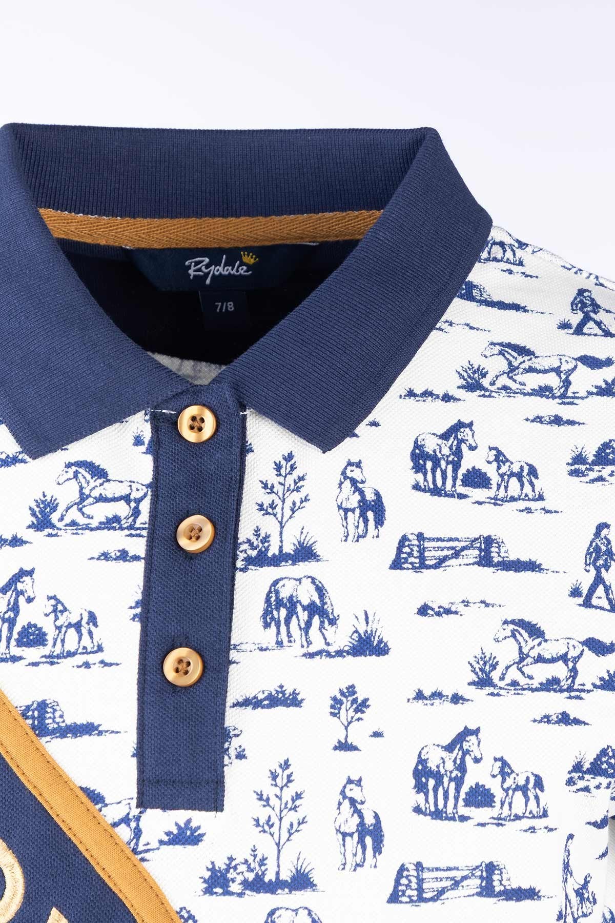 Rydale Junior Equestrian Sash Polo Shirt - Muston