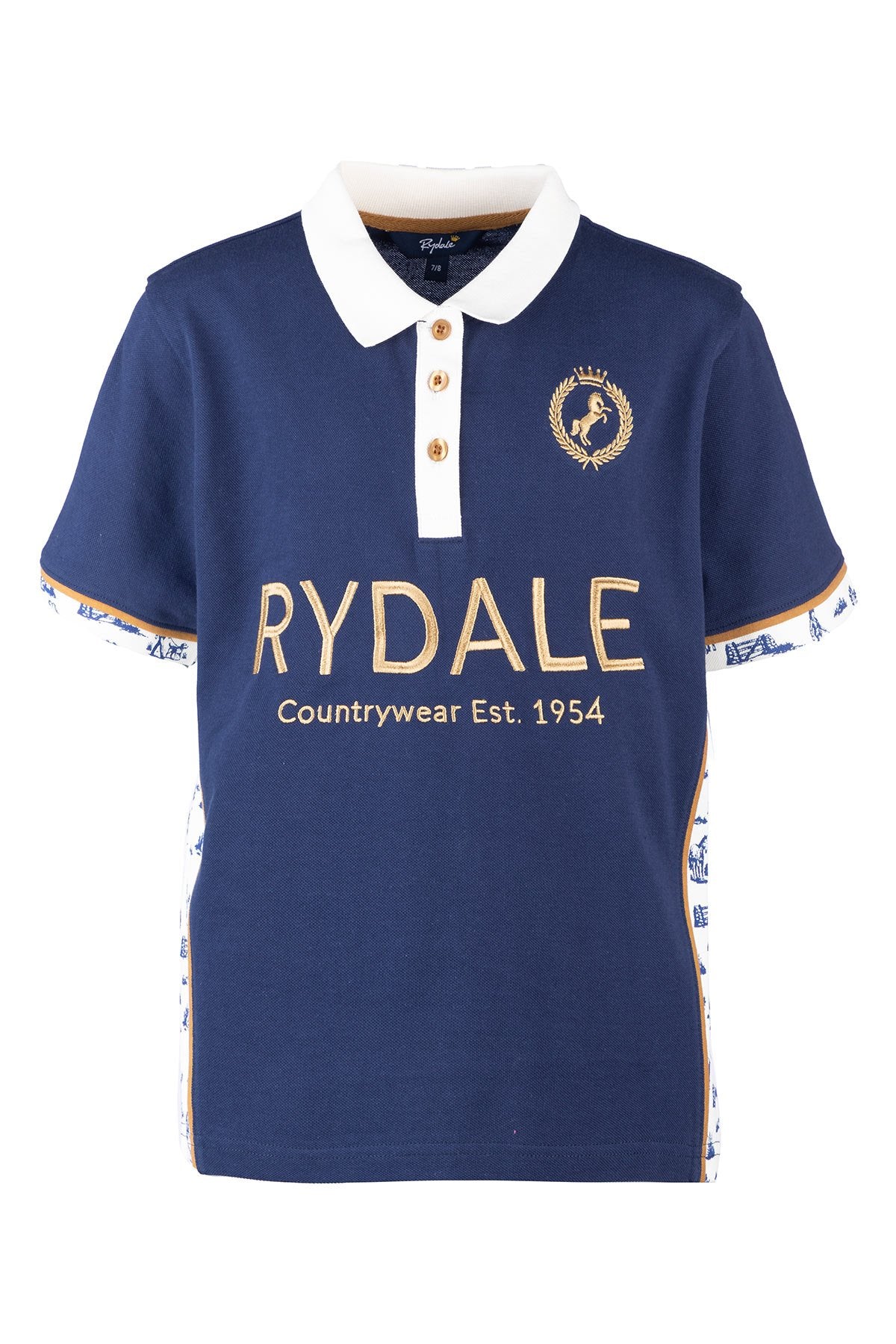 Rydale Junior Equestrian Patterned Polo Shirt - Muston