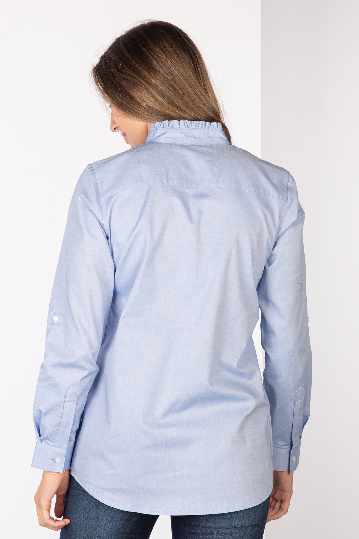 Rydale Ladies Overhead Ruffled Shirt - Ivy