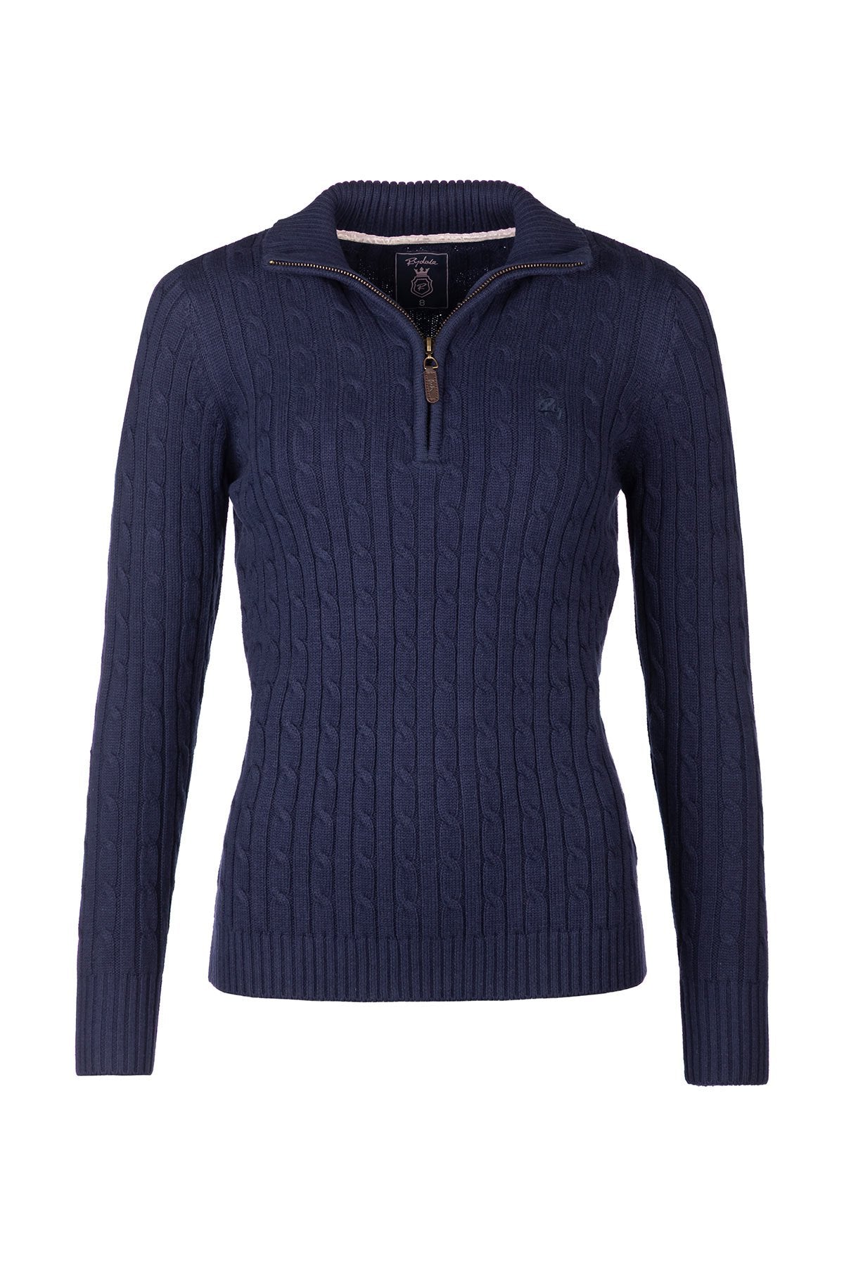 Rydale Ladies Quarter Zip Cable Knit Jumper - Emma