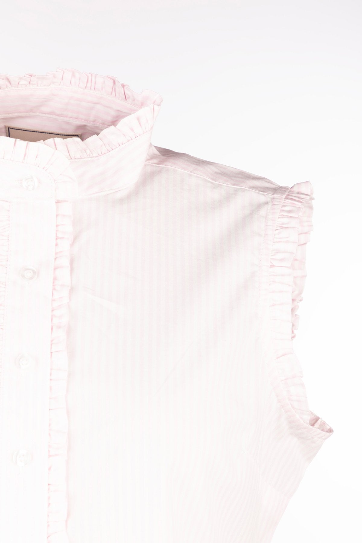 Rydale Ladies Ruffled Overhead Sleeveless Shirt - Ivy