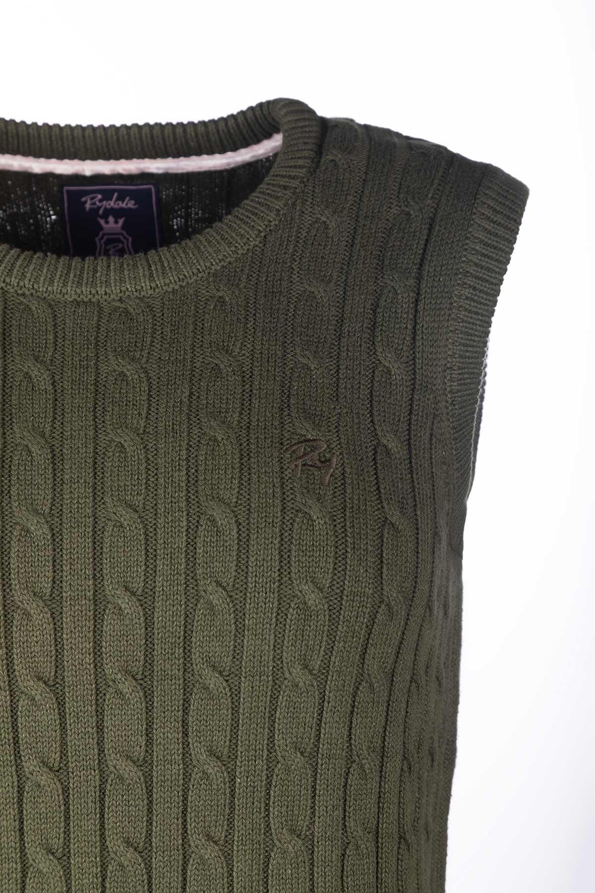 Rydale Ladies Crew Neck Cable Knit Vest - Emma