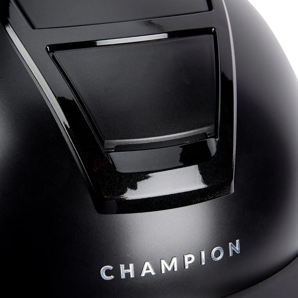 Champion Insight Round Standard Peak Riding Hat #colour_matt-black