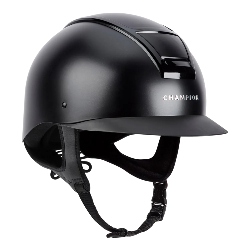 Champion Insight Round Standard Peak Riding Hat #colour_matt-black