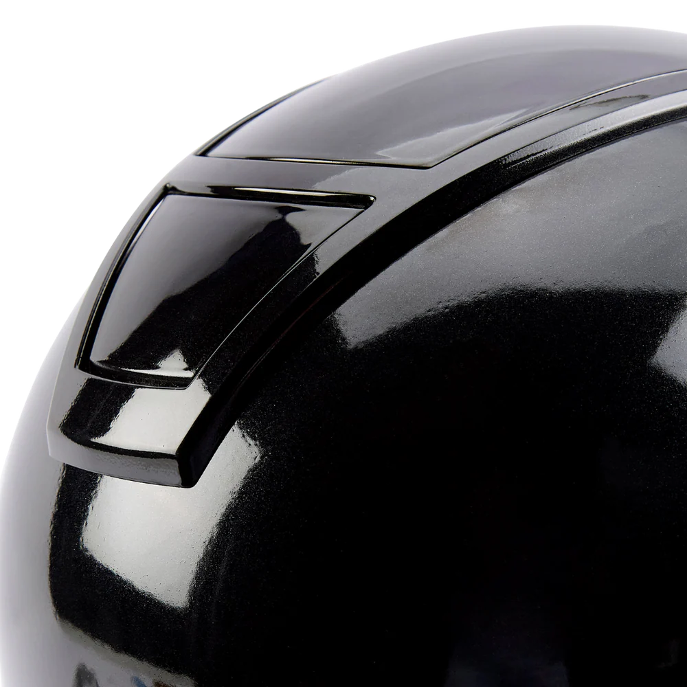 Champion Insight Round Standard Peak Riding Hat #colour_metallic-black