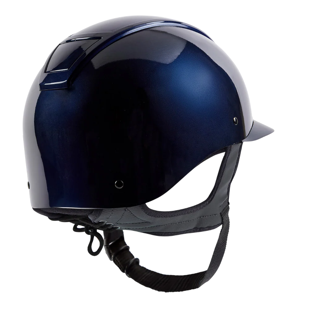 Champion Insight Round Standard Peak Riding Hat #colour_metallic-navy