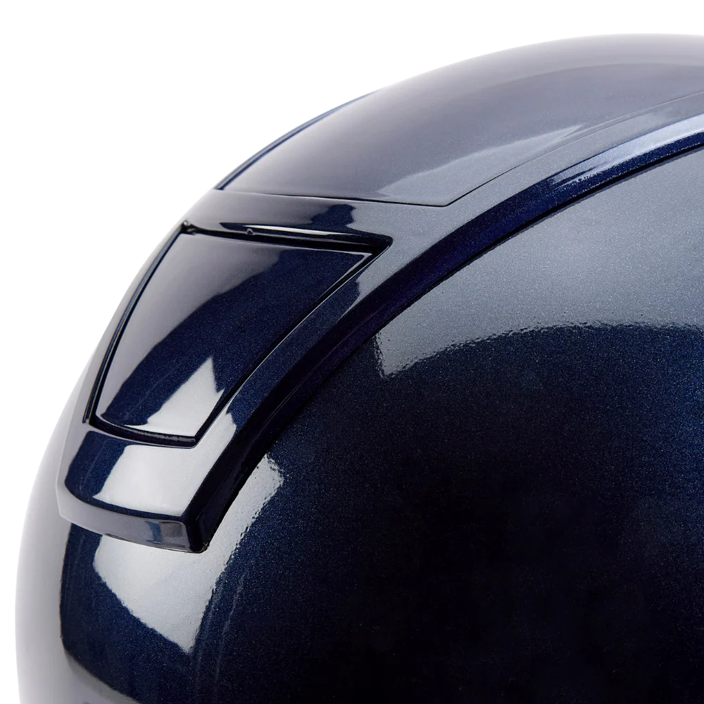 Champion Insight Round Standard Peak Riding Hat #colour_metallic-navy