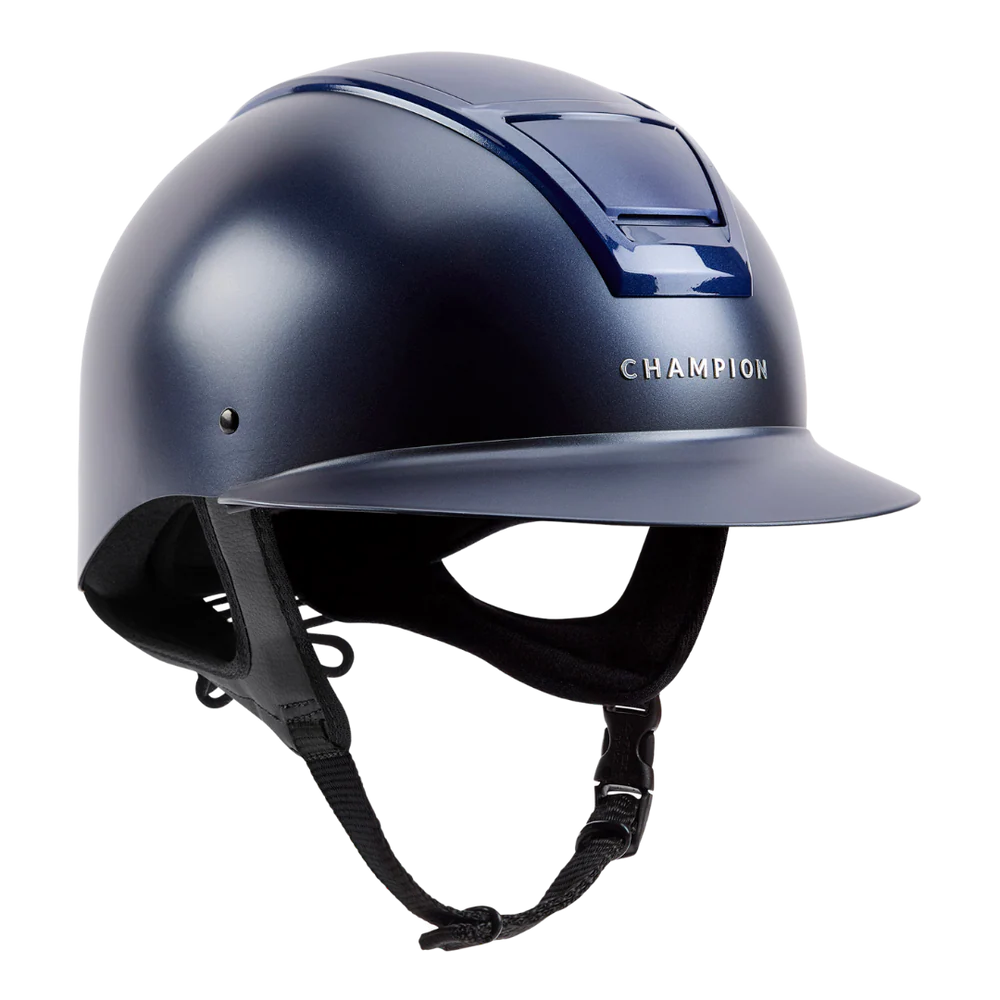 Champion Insight Oval Wide Peak Riding Hat #colour_matt-navy