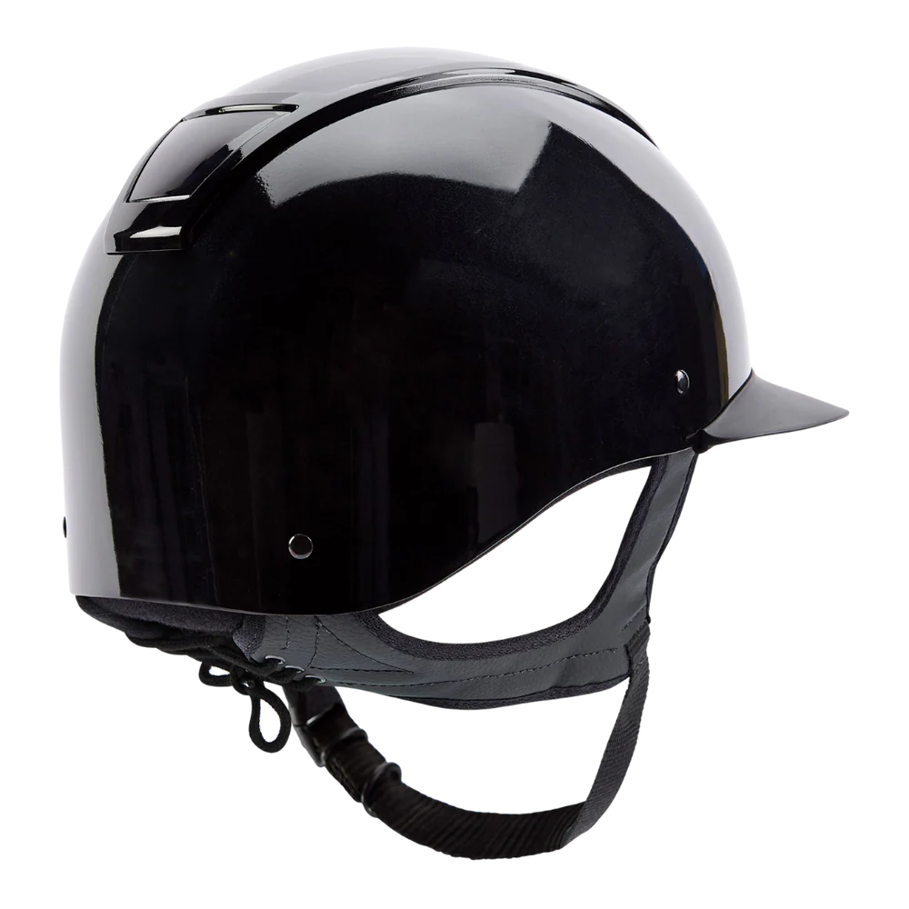 Champion Insight Round Wide Peak Riding Hat #colour_metallic-black