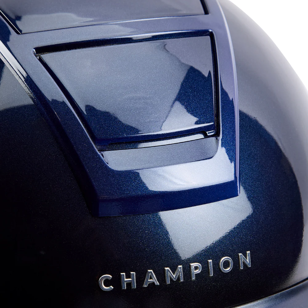Champion Insight Oval Wide Peak Riding Hat #colour_metallic-navy
