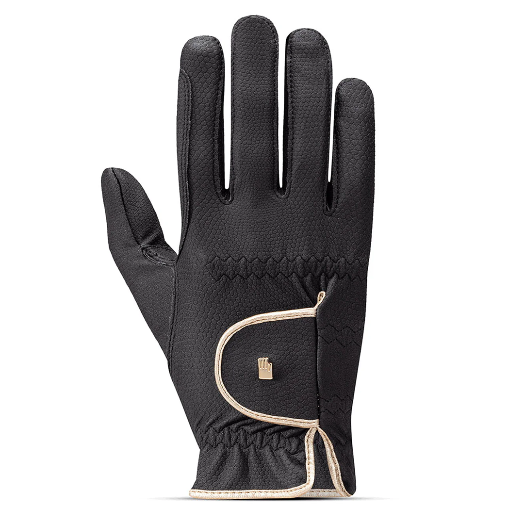 Roeckl Lona Riding Gloves #colour_black-gold