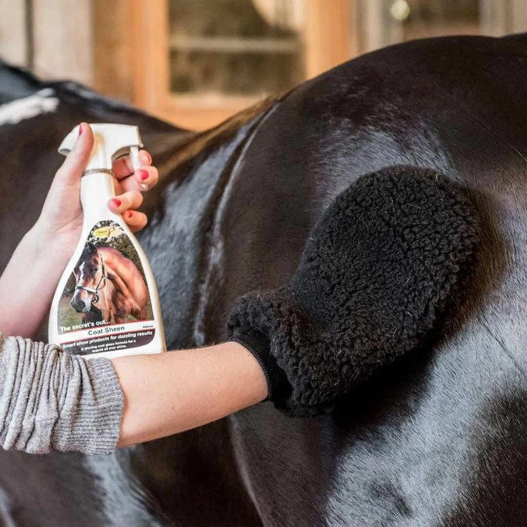 Smart Grooming Fleece Grooming Mitt #colour_black