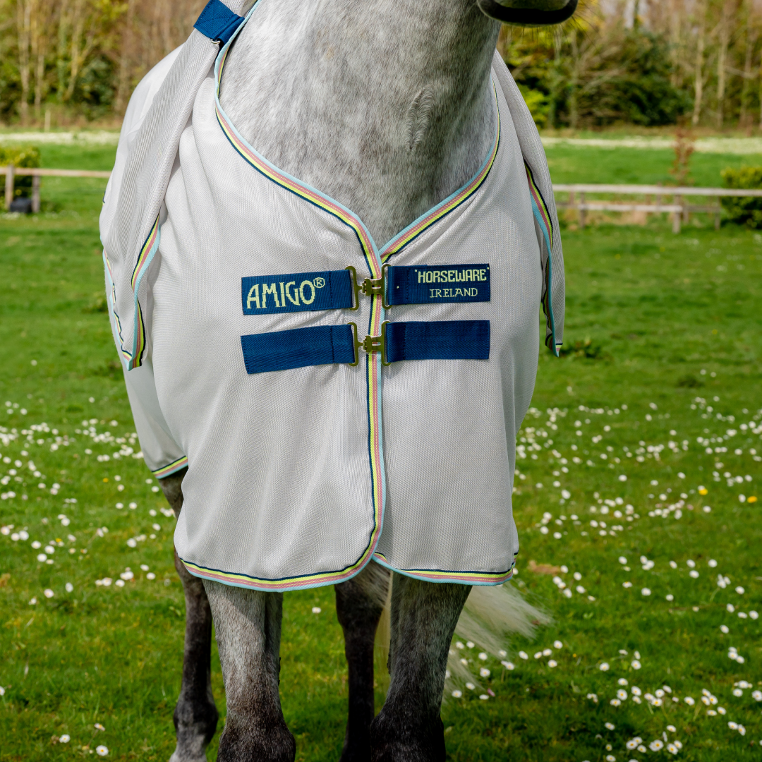 Horseware Ireland Amigo Bug Rug #colour_lunar-rock-navy-lime