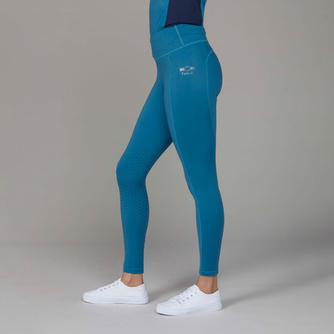Toggi Sculptor Deco Ladies Riding Tights #colour_peacock-blue