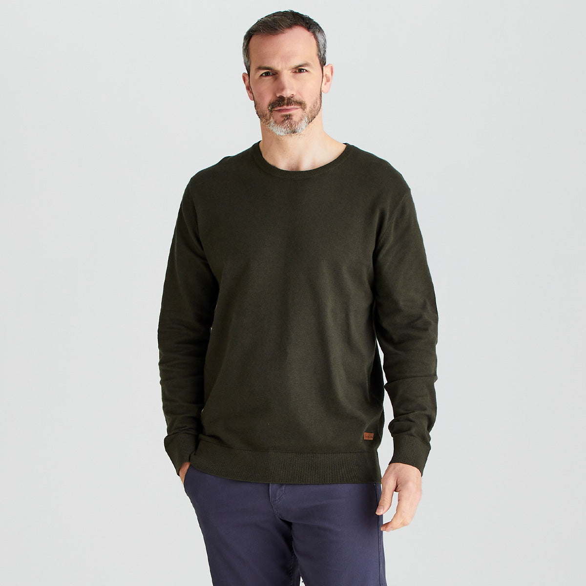 Men's Hartland Crew Knit - Deep Forest