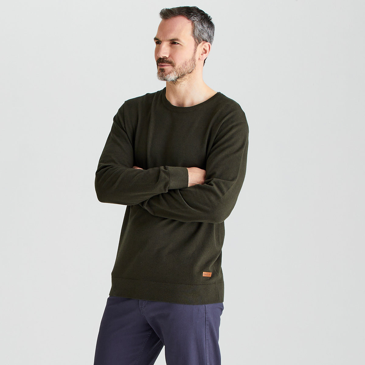 Men's Hartland Crew Knit - Deep Forest