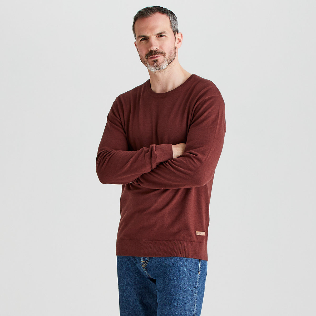 Men's Hartland Crew Knit - Oxblood