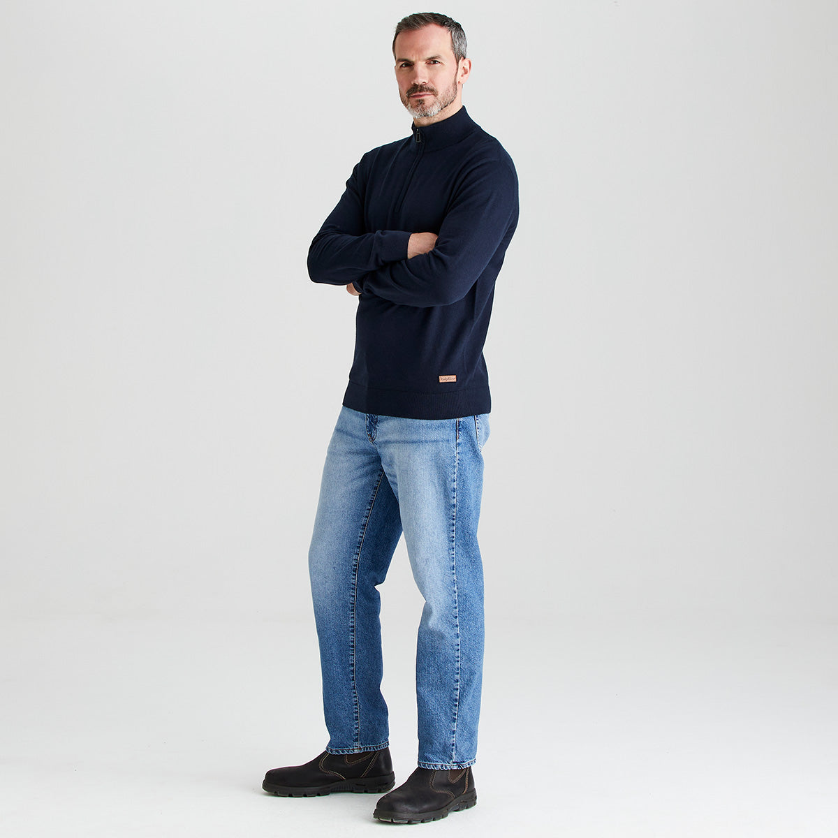 Men's Hartland 1/4 Zip Knit - Navy