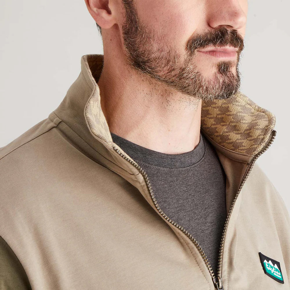 Ridgeline Mens Salthouse Zip Top #colour_ivy-green-multi