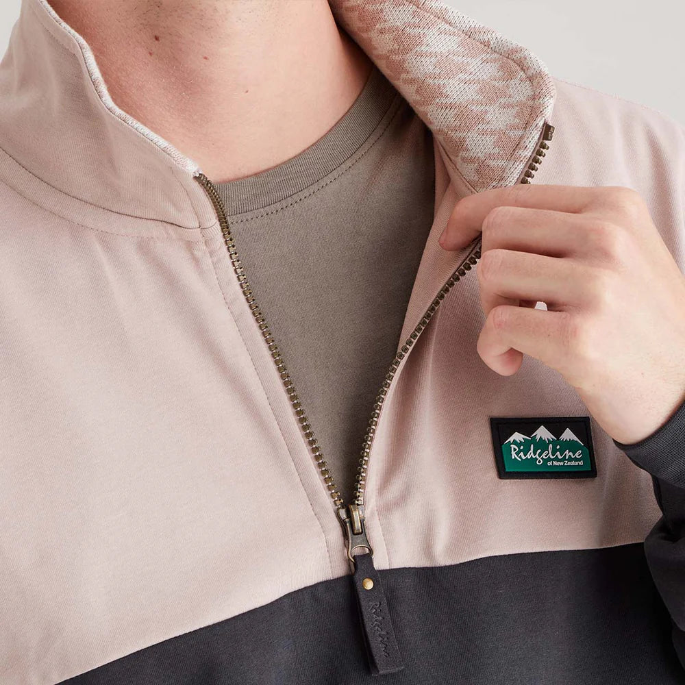Ridgeline Mens Salthouse Zip Top #colour_shale-multi