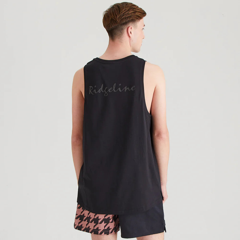 Ridgeline Mens Signature Singlet #colour_black